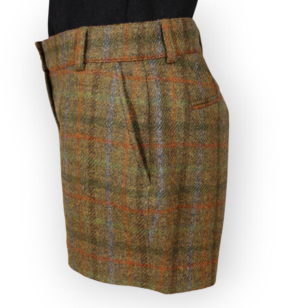 BOAST (4) Harris Tweed Wool Shorts Plaid Lined Deadstock NEW Brown Green - Picture 5 of 16